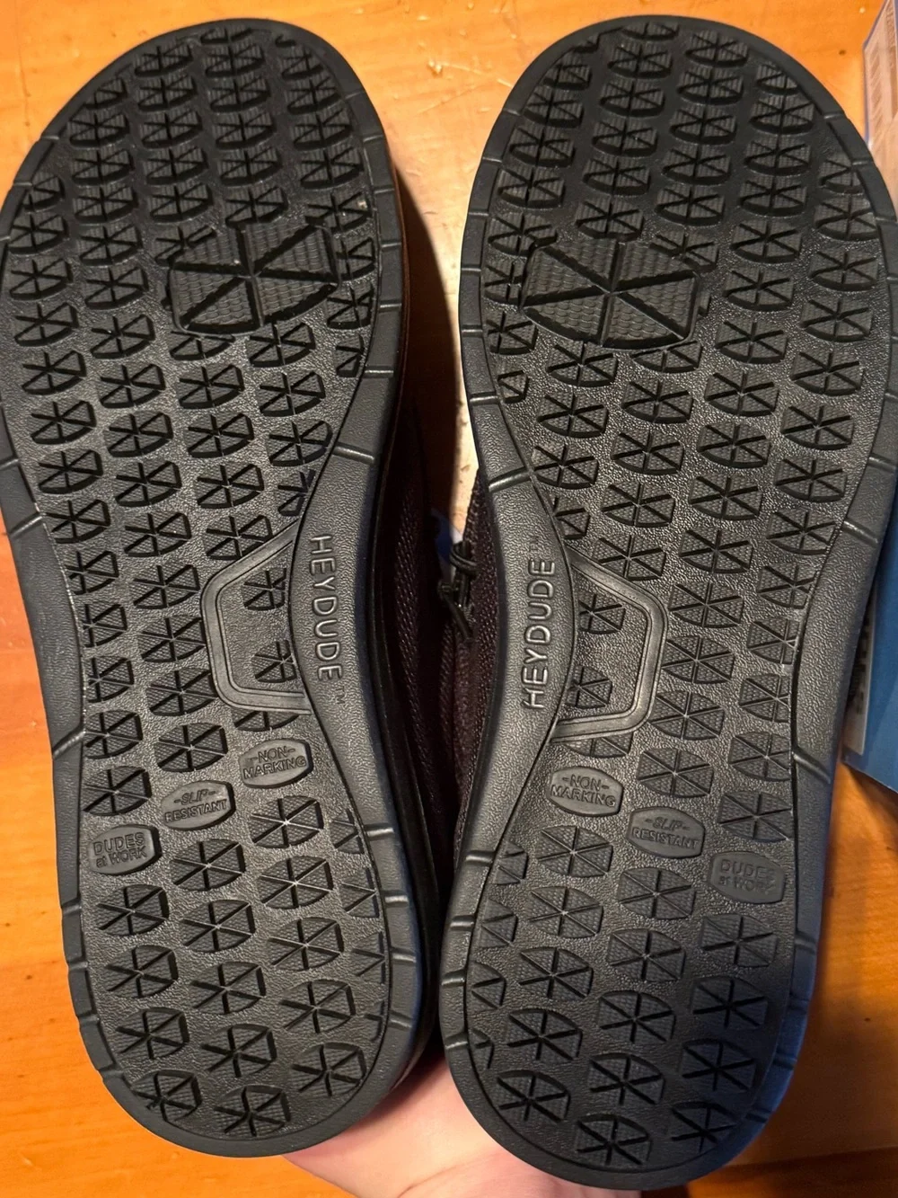 Hey Dude Men's Wally Sox Black Composite Toe Shoes